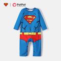 Superman Sibling Matching Blue Long-sleeve Graphic Sets Blue