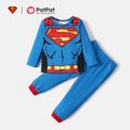 Superman Sibling Matching Blue Long-sleeve Graphic Sets Blue image 2