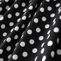 Kid Girl Polka dots Belted Sleeveless Halter Dress Black&White