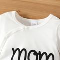 Baby Boy/Girl 95% Cotton Long-sleeve Love Heart and Letter Print Jumpsuit White image 2