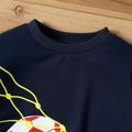 Toddler Boy Football Print Royal Blue Pullover Sweatshirt royalblue