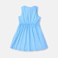 PAW Patrol Toddler Girl Mother's Day Bowknot and Heart Print Tank Dress Blue image 2