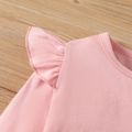 3-Pack Toddler Girl Dinosaur Print Ruffle Long-sleeve Tee Skirt Set Pink