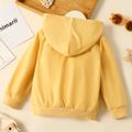 Toddler Girl Casual Solid Color Hoodie Sweatshirt Yellow