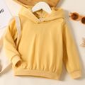 Toddler Girl Casual Solid Color Hoodie Sweatshirt Yellow