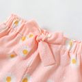 2-piece Kid Girl Floral Print Button Design Ruffle Hem Camisole and Shorts Set Pink image 5