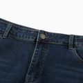 Women Plus Size Casual High Waist Flared Denim Jeans Blue