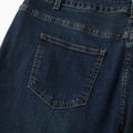 Women Plus Size Casual High Waist Flared Denim Jeans Blue