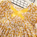 Toddler Girl Floral Print Crisscross Backless Short-sleeve Dress Ginger