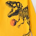 Kid Boy Animal Dinosaur Print Long-sleeve Tee Gold