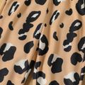 Toddler Girl Leopard Print Casual Elasticized Pants Khaki