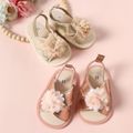 Baby / Toddler Floral Decor Open Toe Slingback Sandals Prewalker Shoes Pink image 2