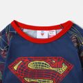 Superman 2-piece Kids Boy Superman Logo Long-sleeve Top and Allover Print Pants Set Dark Blue