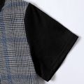 2-piece Kid Boy Plaid Colorblock Tee and Elasticized Shorts Casual Set Black image 3