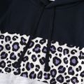 Leopard and Colorblock Long-sleeve Hoodies Family Matching Sweatshirts Color block image 3