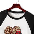 Letter and Heart Print Family Matching Long-sleeve Tops ColorBlock
