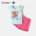 PAW Patrol 2-piece Toddler Girl Best Pups Cotton Tee and Shorts Set Turquoise image 1