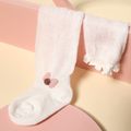 Baby / Toddler Handmade Bow Decor Ruffle Hem Over Knee Socks White