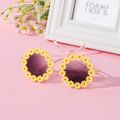 Óculos de criança/criança com armação redonda margarida óculos decorativos em forma de flor Amarelo image 5