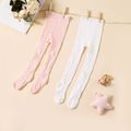 Baby / Toddler Pure Color Bow Pattern Pantyhose for Girls White image 4
