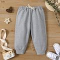 Baby Boy/Girl Solid Elasticized Waist Sweatpants Joggers Pants Grey image 1