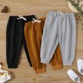 Baby Boy/Girl Solid Elasticized Waist Sweatpants Joggers Pants Grey image 2