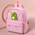 Kids Backpack Cute Cartoon Dinosaur Print Cloth Backpack Preschool Book Bag Pink