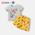 PAW Patrol 2-piece Toddler Boy Puppy Love Tee and Allover Shorts Set Yellow