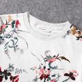 All Over Floral Print Short-sleeve T-shirts for Mom and Me White