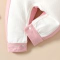 Unicorn Print Long-sleeve Pink Baby Jumpsuit Pink