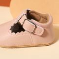 Baby / Toddler Buckle Velcro Wavy Edge Soft Sole Prewalker Shoes Pink