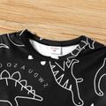 Kleinkinder Jungen Kindlich Dinosaurier Kurzärmelig T-Shirts schwarz image 3