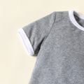 2-piece Toddler Boy Colorblock Terrycloth Tee and Elasticized Shorts Set Grey