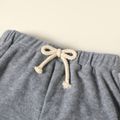 2-piece Toddler Boy Colorblock Terrycloth Tee and Elasticized Shorts Set Grey