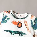2-piece Toddler Boy Animal Print Short-sleeve Tee and Elasticized Khaki Shorts Set Multi-color image 4