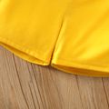 2-piece Toddler Boy Letter Print Colorblock Tee and Elasticized Shorts Set Yellow