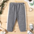 Baby Boy Love Heart and Letter Print Fleece Lined Sweatpants Track Pants Grey
