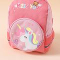 Kids Flat Cartoon Unicorn Print Preschool Backpack Travel Backpack for Girls Pink