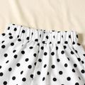 Toddler Girl Polka dots Elasticized Shorts White