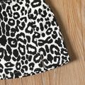 Toddler Girl Leopard Print Side Slit Skirt Black