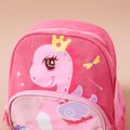 Kids Flat Cartoon Dinosaur Print Preschool Backpack Travel Backpack Pink