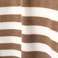 Kid Girl Turtleneck Stripe Long-sleeve Tee Brown