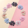 10-pack Ribbed Fishtail Bow Hair Ties Hair Accessories Set for Girls Color-A