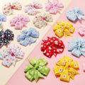 10-pack Ribbed Fishtail Bow Hair Ties Hair Accessories Set for Girls Color-A image 3