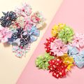 10-pack Ribbed Fishtail Bow Hair Ties Hair Accessories Set for Girls Color-A image 4