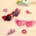Kids Glasses Trendy Heart Plastic Frame Decorative Glasses (Random Glasses Case Color) Red image 2