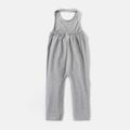 Looney Tunes Toddler Girl Rainbow Print Backless Hlater Cotton Jumpsuit Grey