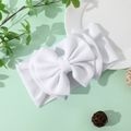 Pure Color Double Layer Bow Headband for Girls White image 4
