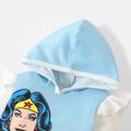 Justice League Baby Boy/Girl Super Heroes Hooded Jumpsuit Light Blue