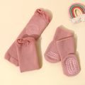 2-pack Baby / Toddler Pure Color Thick Terry Socks and Knee Pad Set for Crawling Pink